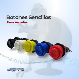 Botones Sencillos para Arcades (Modelo Económico)