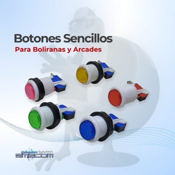 Botones Sencillos para Boliranas y Arcades (Modelo de Presión) - Imagen 3